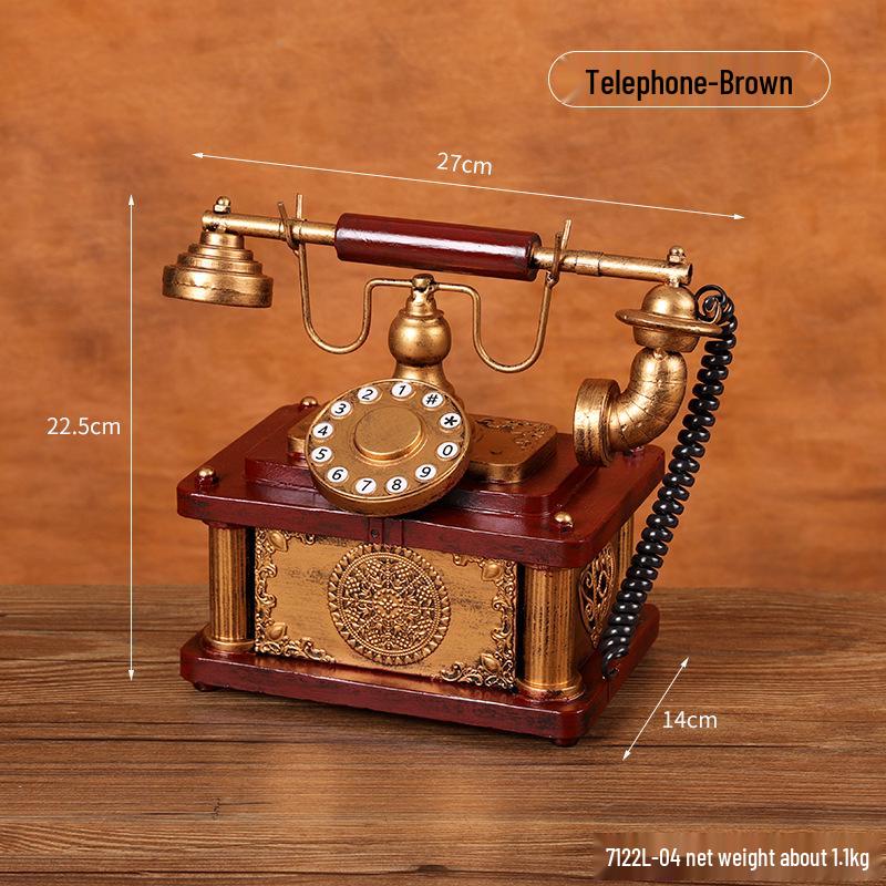 Vintage Nostalgic Telephone Ornaments for Creative Decor and Movie Sets