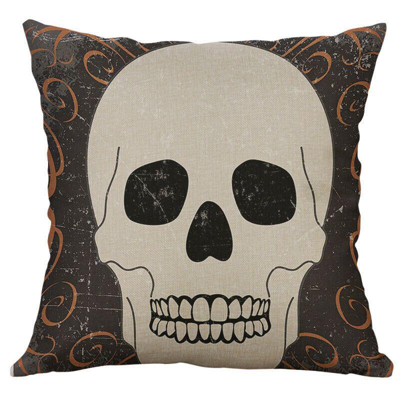 Vibrant Halloween Animal Print Cushion Cover Cotton Linen Pillow Case For Festive Home Decor