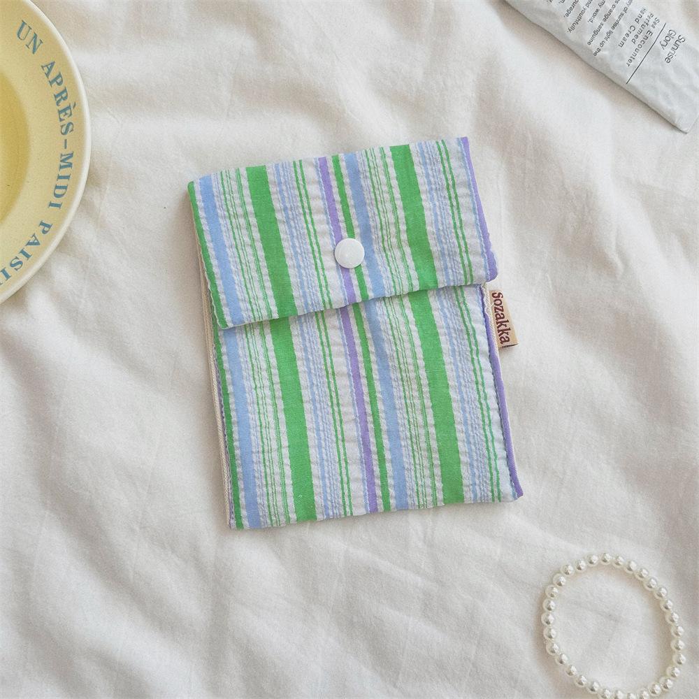 Damenbinden Aufbewahrungstaschen Koreanisch Niedlich Blume Große Kapazität Mädchen Cartoon Menstruation Tampon Organizer Tasche Mini Tasche