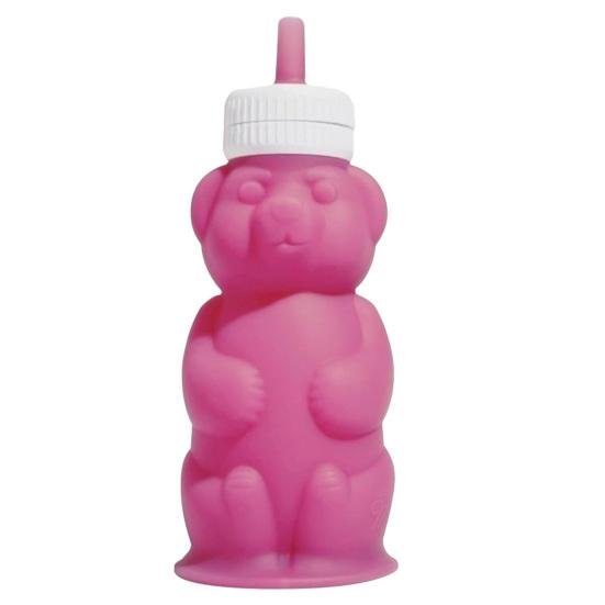 

Bear Sippy Cup with Markings Silicone Straw Cup for Babies 8oz Translucent Drinking Bottle for Milk & Juice Training B