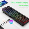 K401 Wireless RGB Mechanical-Feel 61-Key Rechargeable Gaming & Office Keyboard.