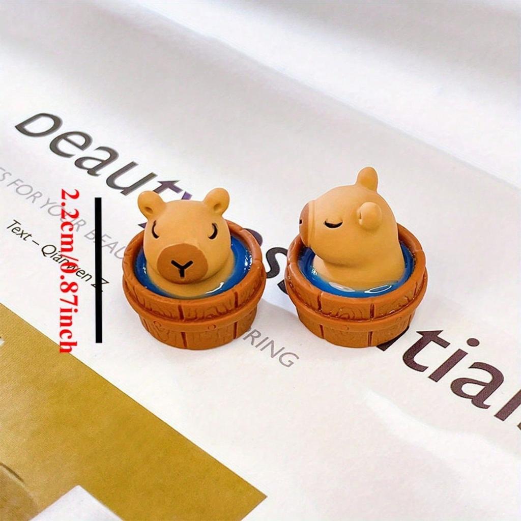 10/20/30Pcs Capybara Figurines Mini Capybara Tiny Resin Capybara Capybara Gifts Little Capybara Miniature Animal Craft Decor ,Random Color