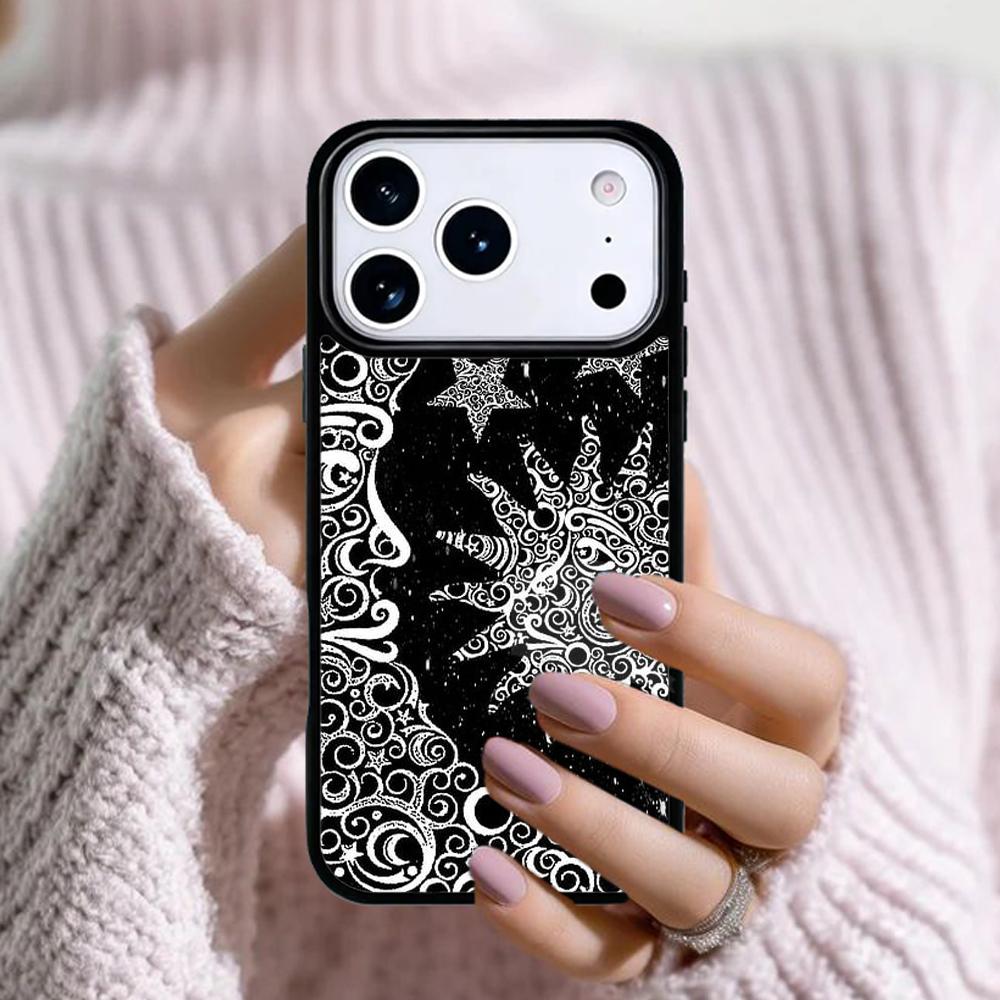 Himmlisches Mosaik Sonne Mond Handyhülle Für Apple iPhone 17 Air 16E 15 14 Plus 13 12 11 Pro Max Mini Funda Abdeckung