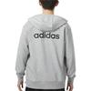 Adidas Solid Color Hooded Zip-Up Casual Long Sleeve Sweatshirt Men Sweatshirt Gray JF3323