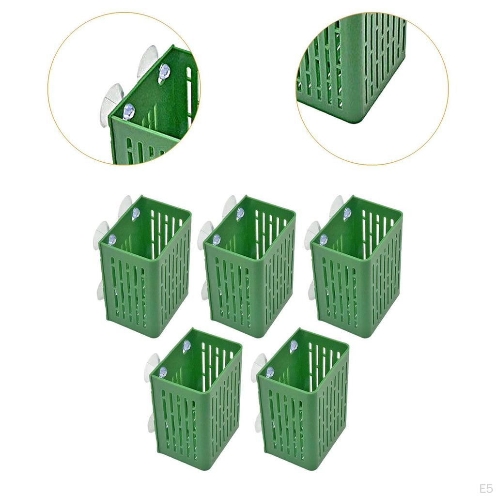 5Pcs Aquarium Plant Holder Aquatic Mesh Net Pots Cups Suction Cup for Landscape