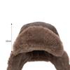 PU Pilot Bomber Hat Men Autumn Winter Warm Plush Thick Cycling Windproof Ear Protection Cap