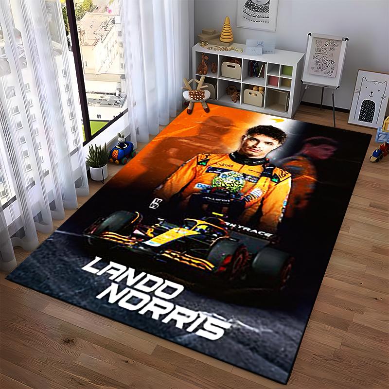 The F1 Lando Norris printed non-slip carpet is suitable for use in the living room and bedroom sofa areas.