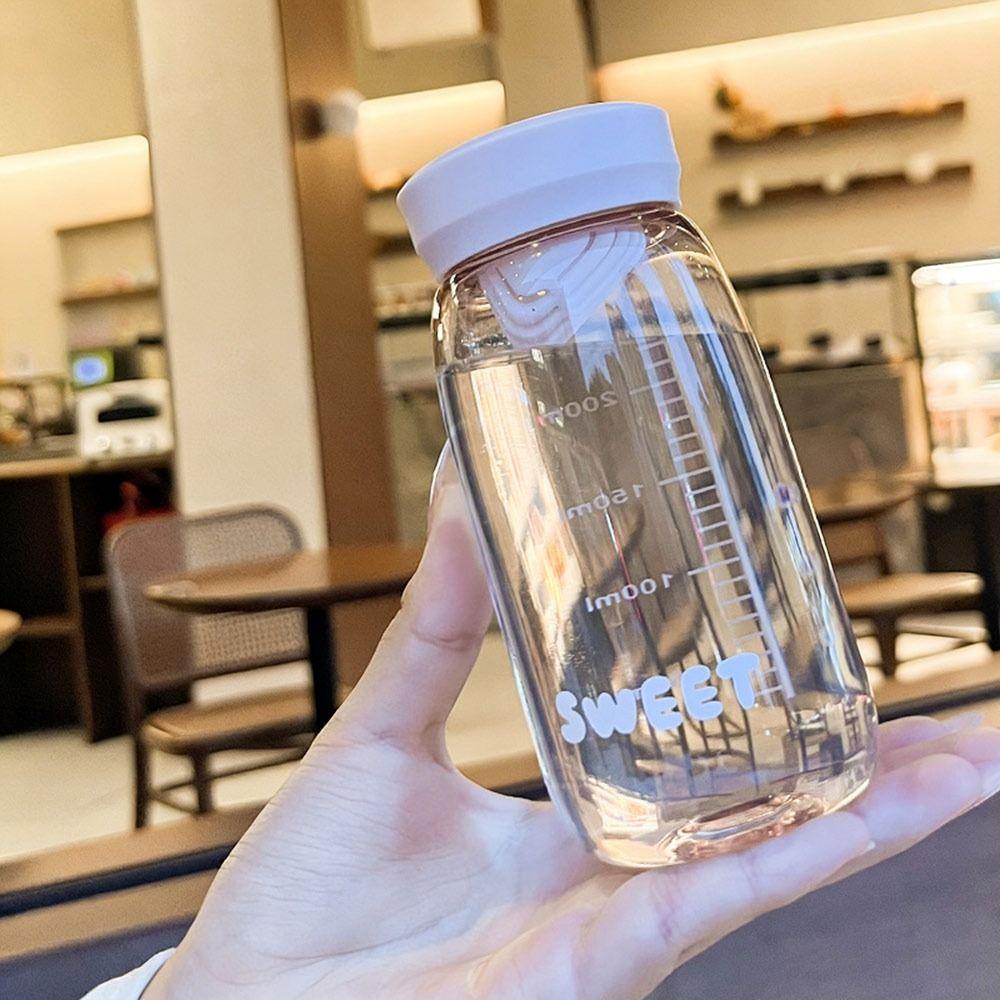 Gifts 300ml Summer Pocket Water Cap Transparent with Measuring Plastic Water Bottle with Tea Strainer Student Tea Cup