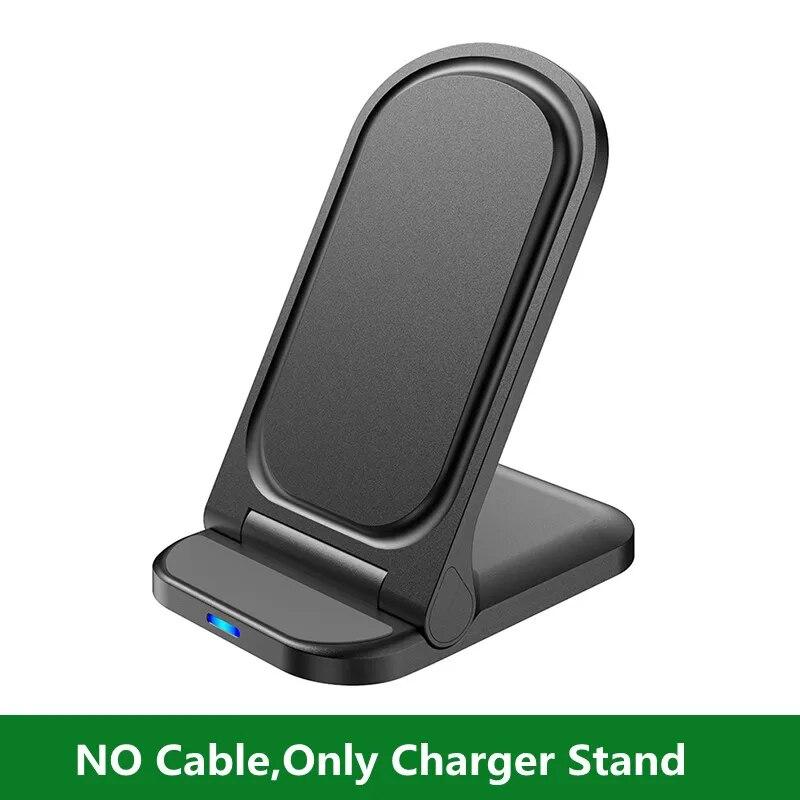 Foldable Wireless Charger Stand Pad Desktop Phone Chargers Holder Induction Fast Charging Station Dock for iPhone Samsung Xiaomi