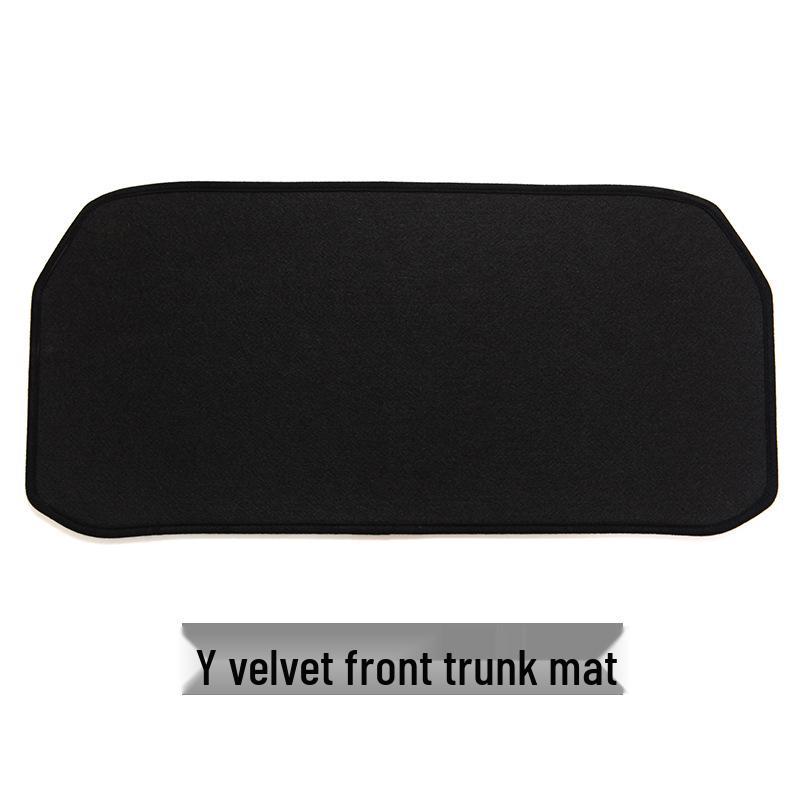 

Tesla Model Y Suede Trunk Mats - Original Style, Dual Layer for Front and Rear Trunk Model Y