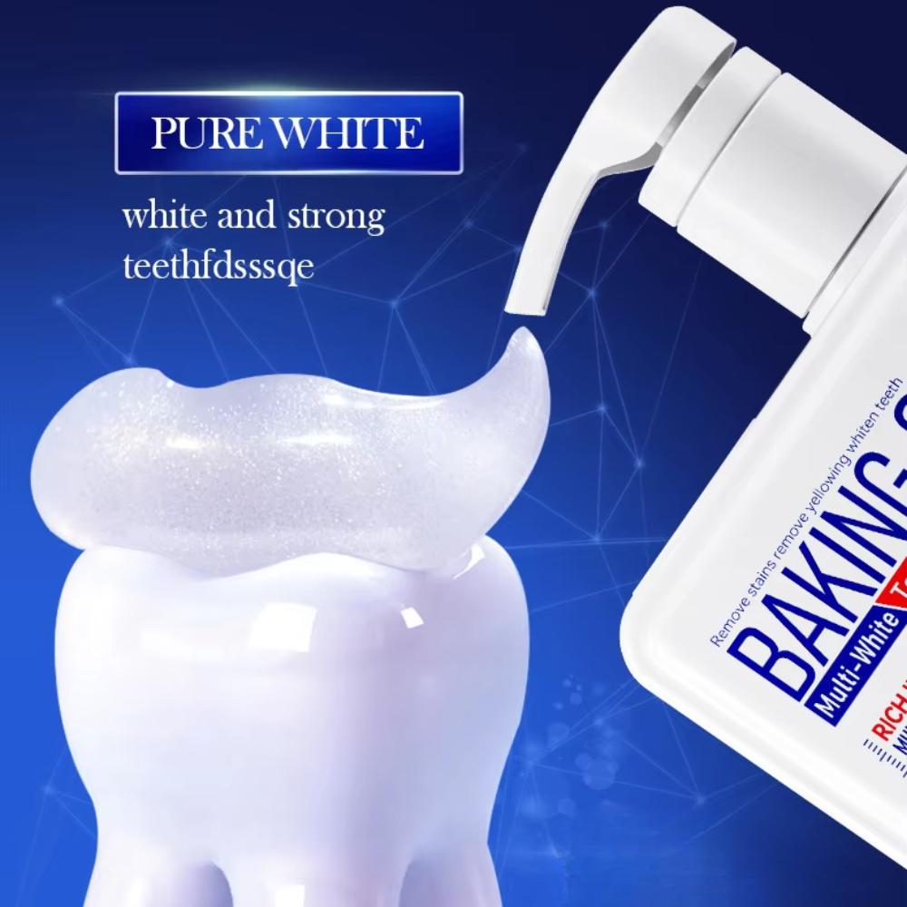 Baking Soda Probiotic Whitening Toothpaste To Remove Yellow Teeth Stains and White Teeth Removal Clean Teeth Fresh Mouth 300g