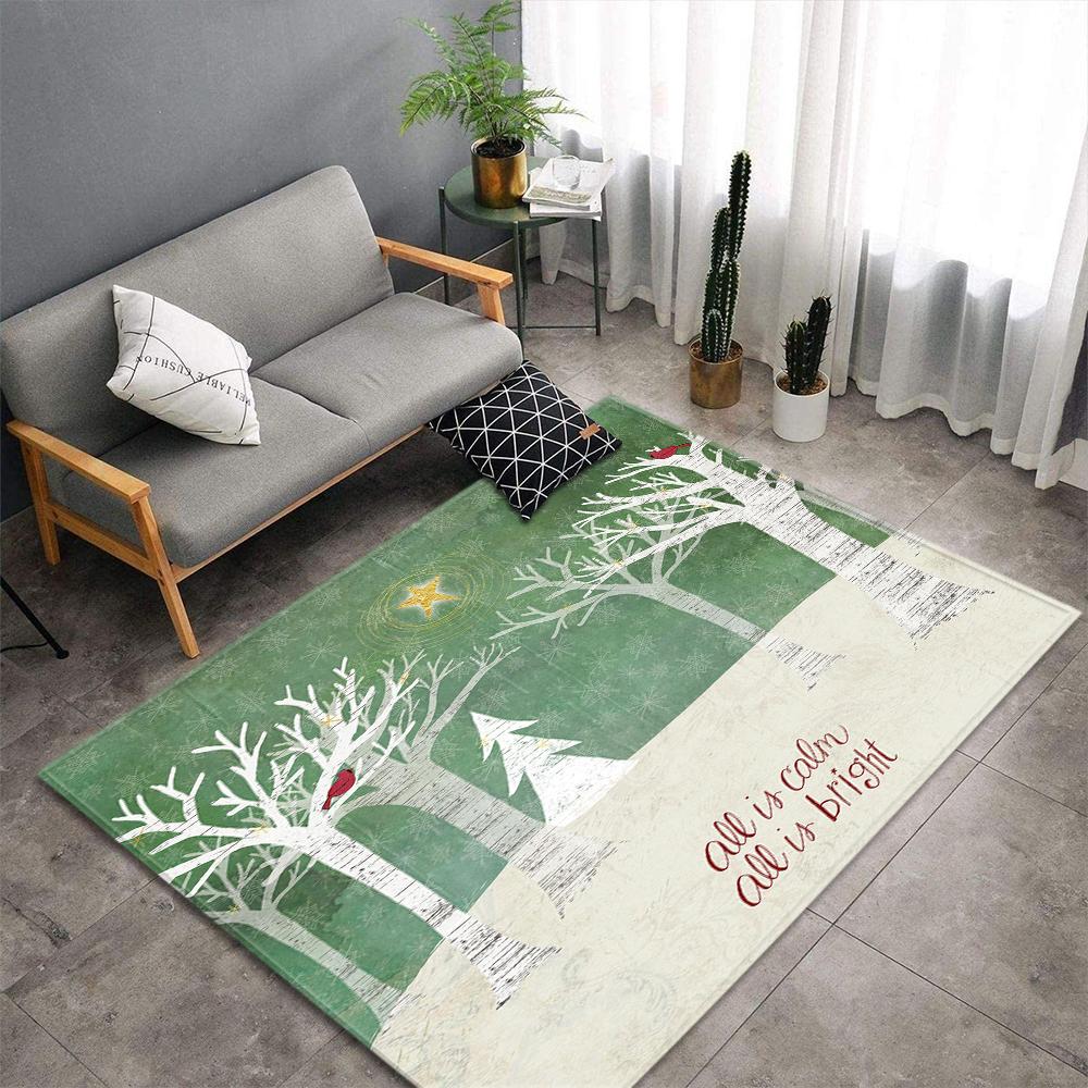 

Christmas Carpet Santa Claus Living Room Area Rug Festive Holiday Decor Carpet Bedroom Rug Kids Play Non-slip Floor Mat 40x60cm