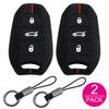 2X Silicone Car Key Fob Cover Case Holder Keychain For Peugeot 208 308 508 2008 3008 5008 Citroen C3 C5 Aircross C4 Picasso Ds 3
