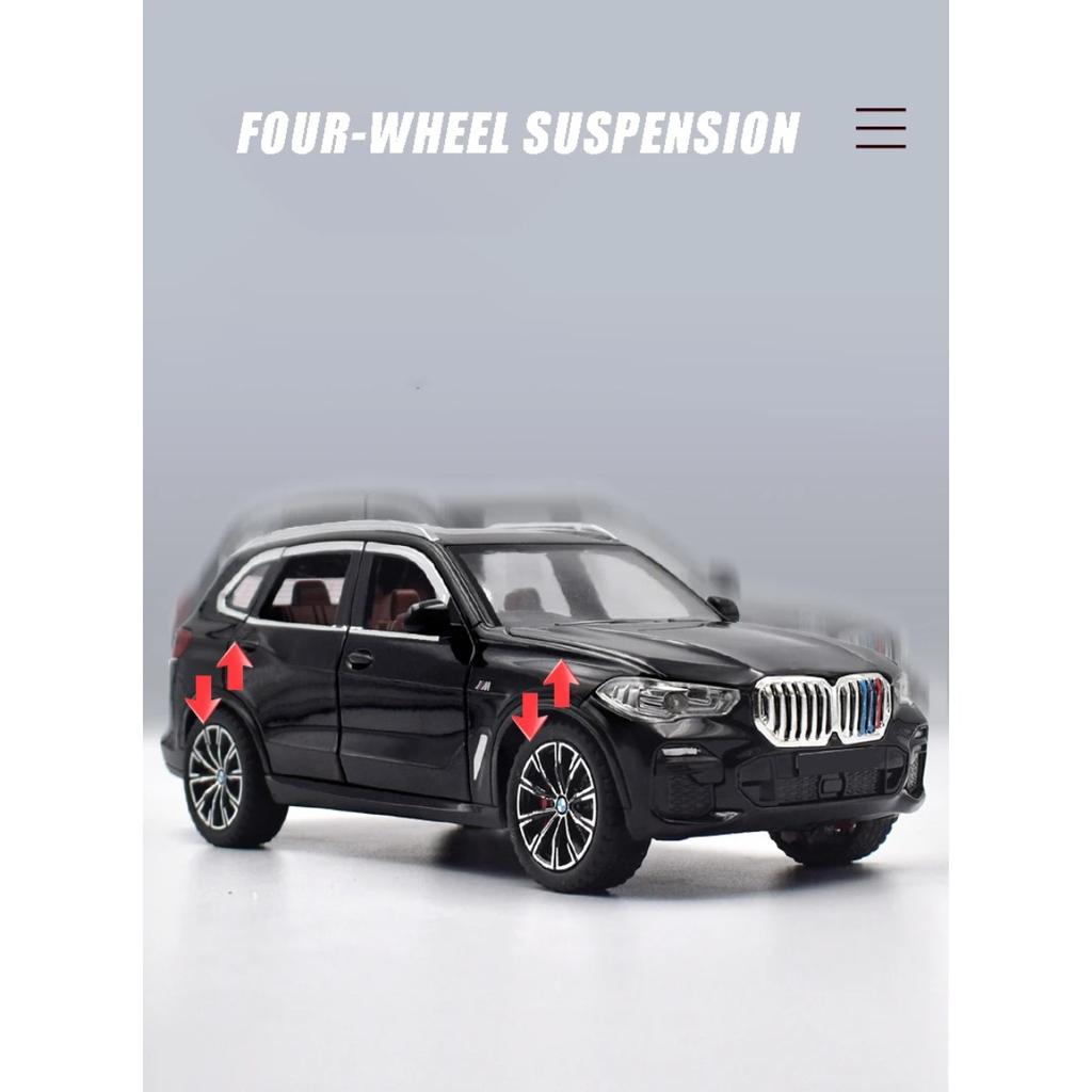 1/24 BMW X5 Legierung Druckgussmodell SUV Sound & Licht Serie Kinderspielzeug Geschenk für Kinder Geburtstagsgeschenk Trendiges Ausstellungsstück