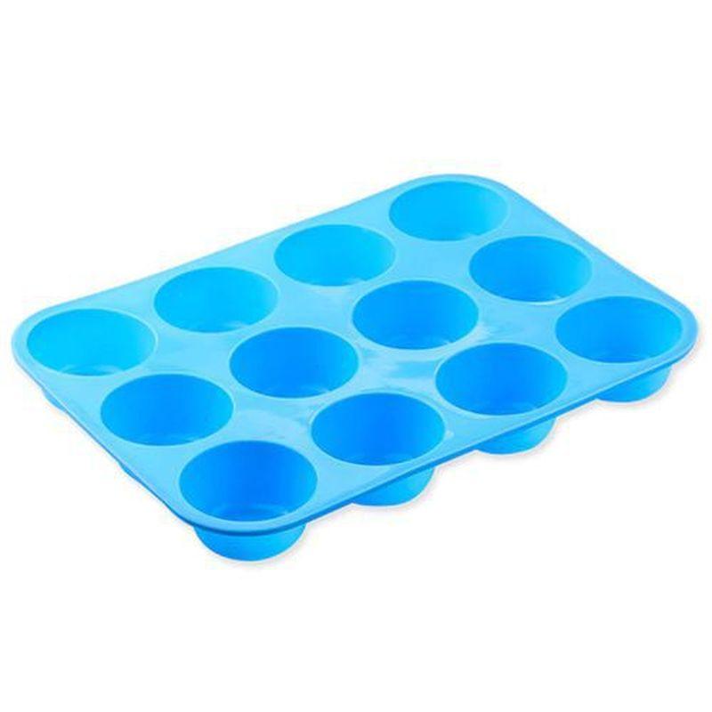 תבנית פודינג עוגה מאודה Non-Stick, כלי אפייה, תבנית סיליקון עגולה 12 חורים למאפינס מיני, תבנית אפייה DIY לקאפקייקס, עוגיות, פונדנט