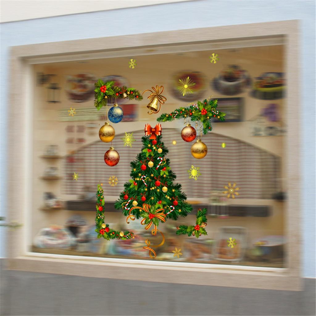 New Christmas Balls Wall Stickers Window Glass Festival Decals New Year Christmas Decorations for Home Decor Stickers
