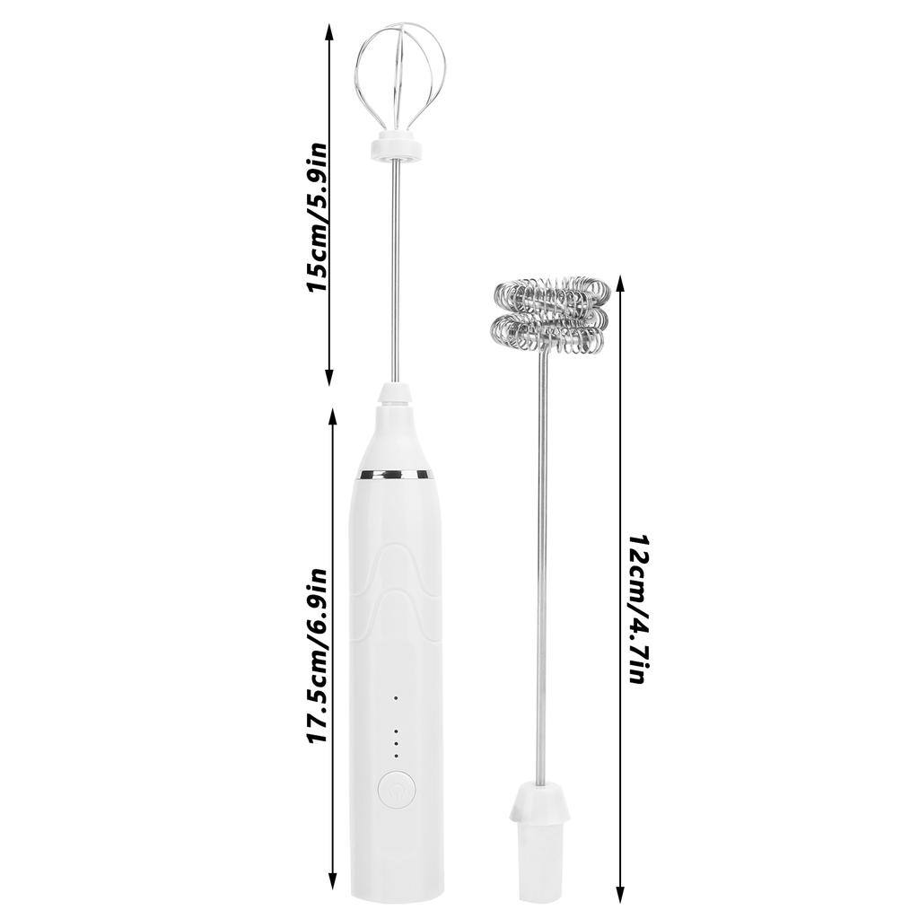 Electric Milk Frother USB Charging 3 Speeds   Handheld Mixer Household Supplies