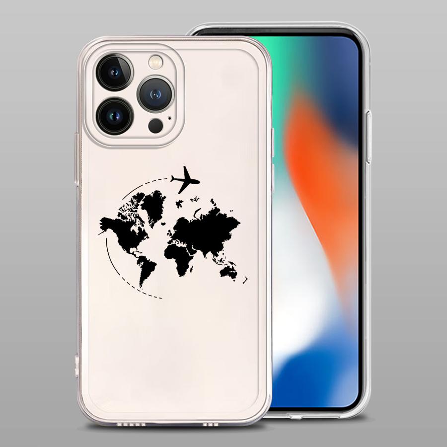 

Чехол-арт Самолет для iPhone 17 Pro Max 16 XR 14 Plus 15 XS Max 11 13 Pro Air 7 8 12 Mini Мягкий чехол для телефона iPhone17 Pro