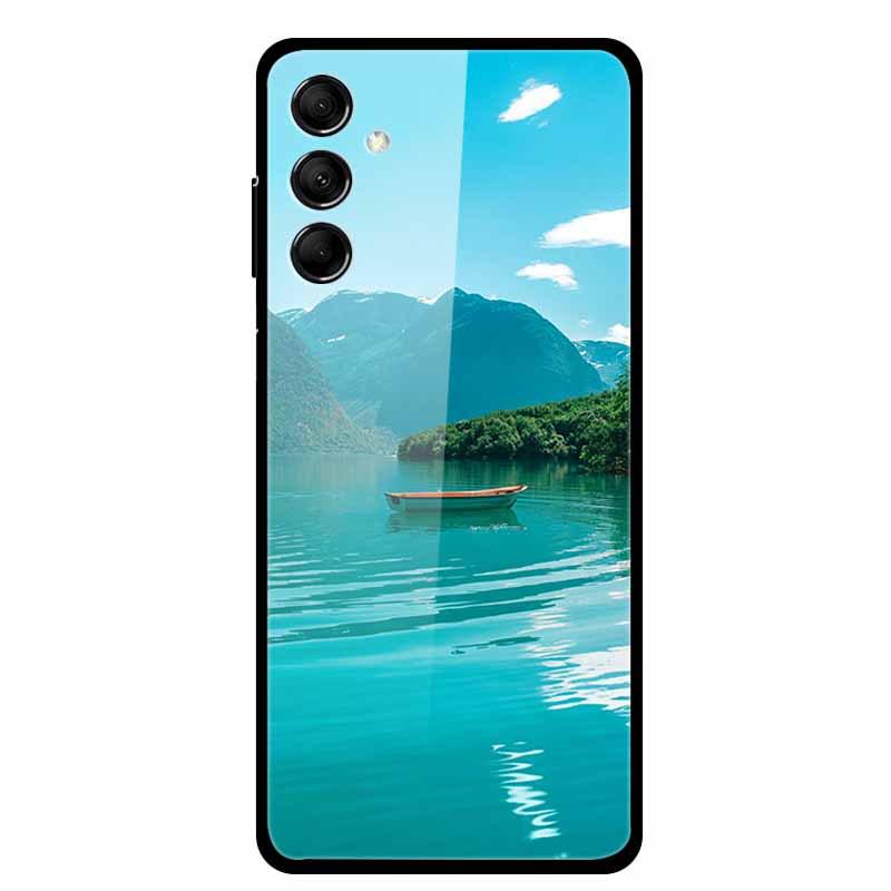 Kreative Landschaft Tierkunst Gehärtetes Glas Hülle für Samsung M14 5G