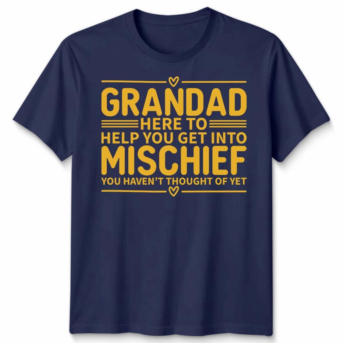 Grandad Mischief Unisex TShirt Funny Gift For Dad Inspired Fathers Day Tee 3XL