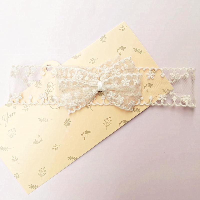 Lace Florwers Baby Girls Headbands Elastic Princess Girl Hair Bands  Bowknot Cute Infant Headwear Accessories