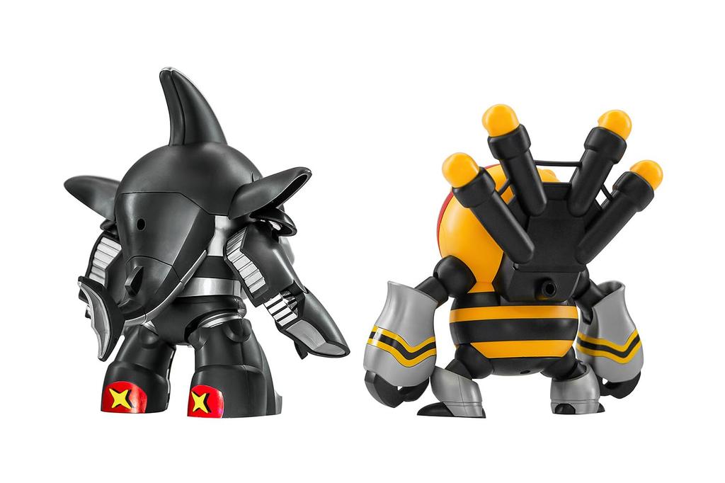 Wave Tachibana Neko Kogyo QOSMOS Series Bee Robo Kabutack Sharkler Spydon Approximately 10cm Plastic Model & Set, Non-Scale, Tall, Pre-Colored Kit,