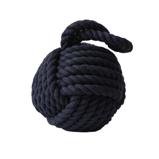 Weighted Door Stopper Heavy Sand Filled Door Stop with Handle Home Office Indoor Decorative Handmade Cotton Rope Ball Floor Doorstop