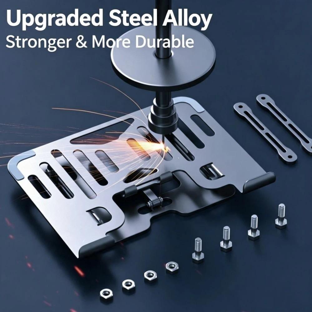 2-in-1 Laptop Stand Phone Holder Carbon Steel Notebook Rack Laptop Cooling Stand Office Work