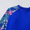 Long-Sleeve European & American Digital Print Conservative Women's Bikini Swimsuit
