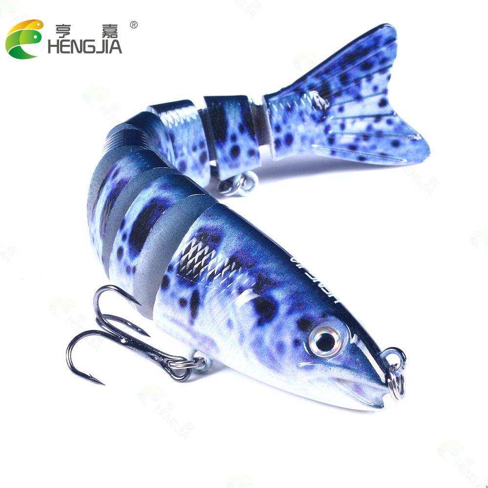 3 pezzi Esche rotanti multi-sezione per pesca alla spigola 12,7 cm-18 g-#6 Minnow Esche artificiali finte Adatte per pesca Carpfishing Attrezzatura Regalo per festival