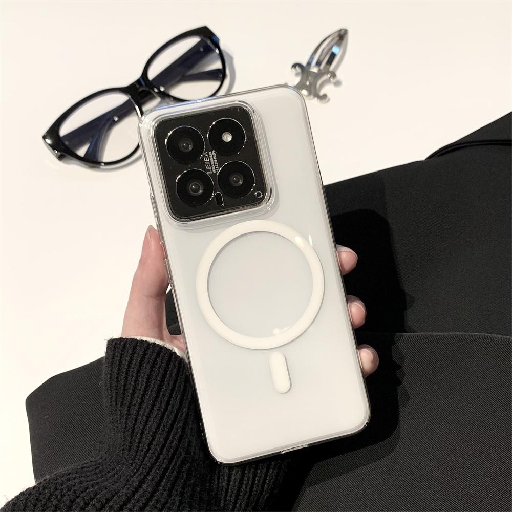 HD Transparent Hart-PC für Magsafe Magnetische Handyhülle Für Xiaomi 14 Pro 14Pro Offizielles Kabelloses Laden Kristall-Kunststoffabdeckung