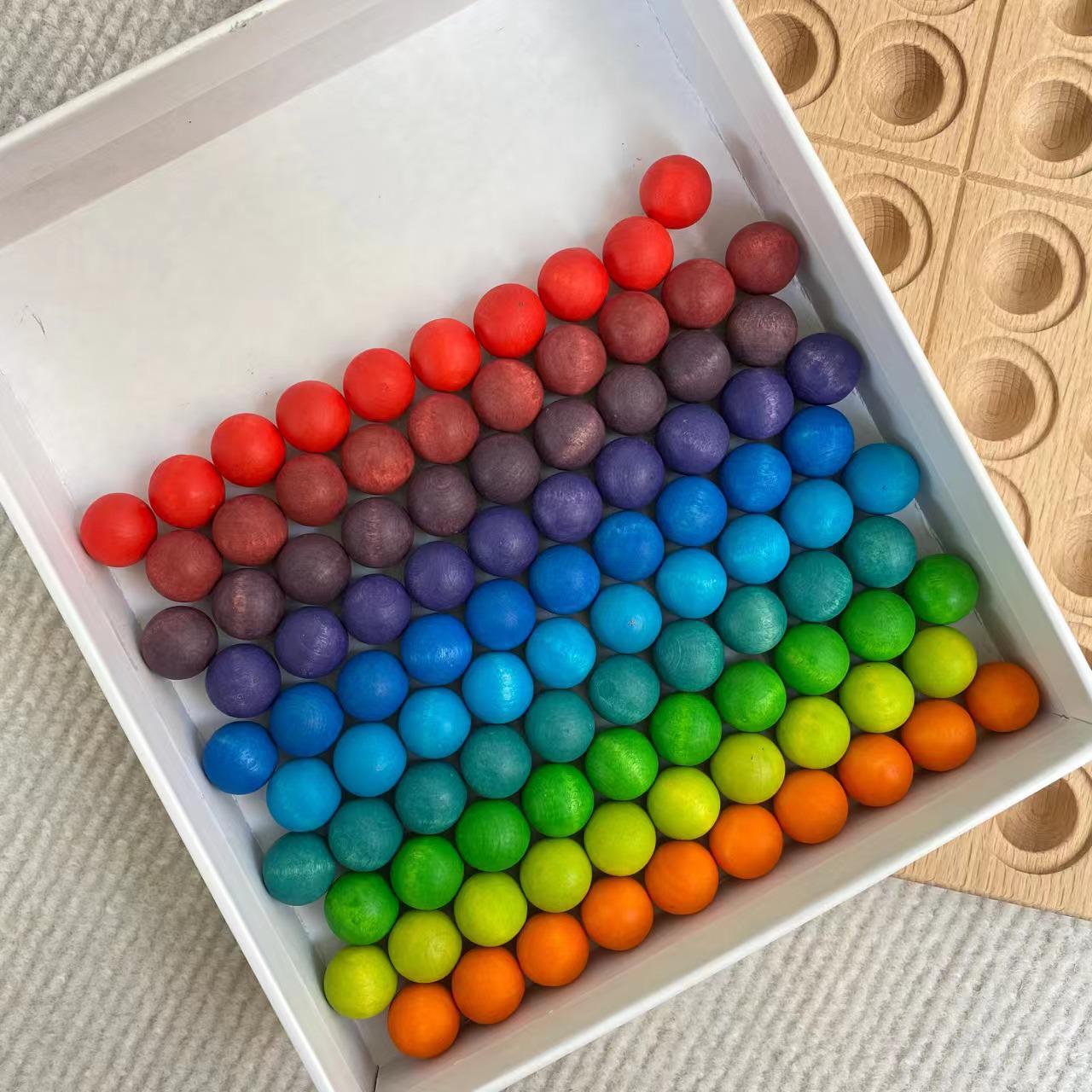 Montessori Math Learning Blocks: English Counting Board & Round Pieces for Kindergarten