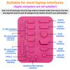 SW 16Pcs/Set Silicone Dust Plug for Laptop Dust Covers Notebook Computer Port Dust Plugs Stoppers HDMI USB RJ45 Interface Cover