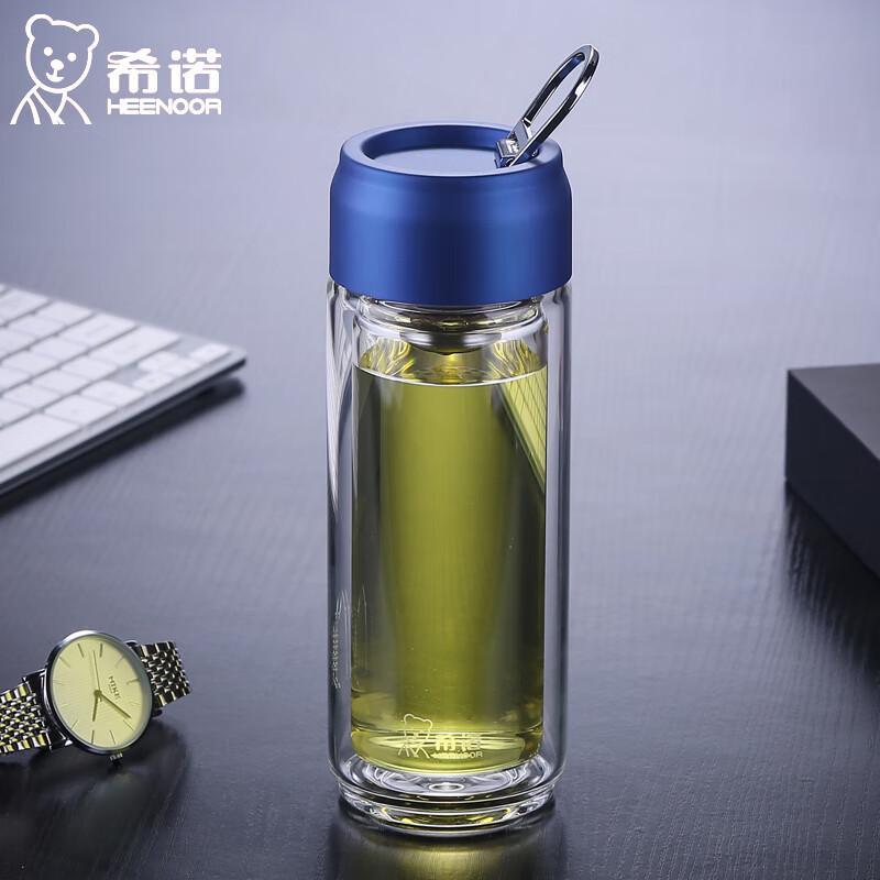 Xinuo Anti-Scald Double-Layer Glass Cup with Handle