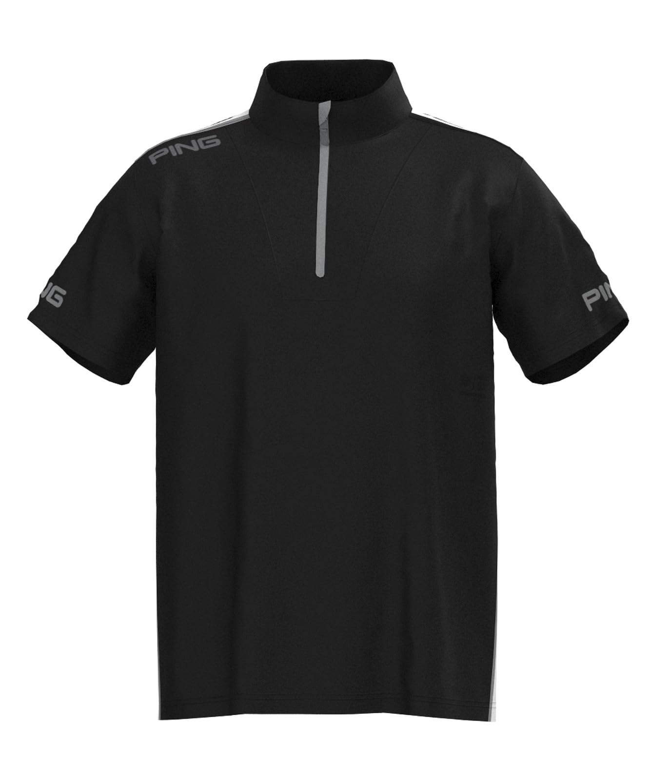 

[Pin Apparel] Мужская рубашка с коротким рукавом и высоким воротом [AddElm Series] (ADD.03 Технология) Нижнее белье для гольфа 621-3268805 010Черный S