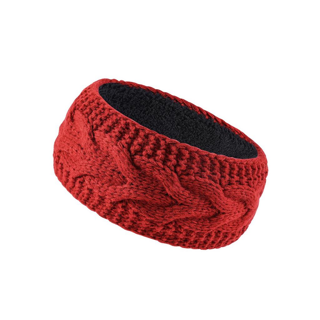 New Wool Knitted Wide-Brim Ear Protection Headband - Plush, Thickened, and Fashionable for Warmth and Comfort.