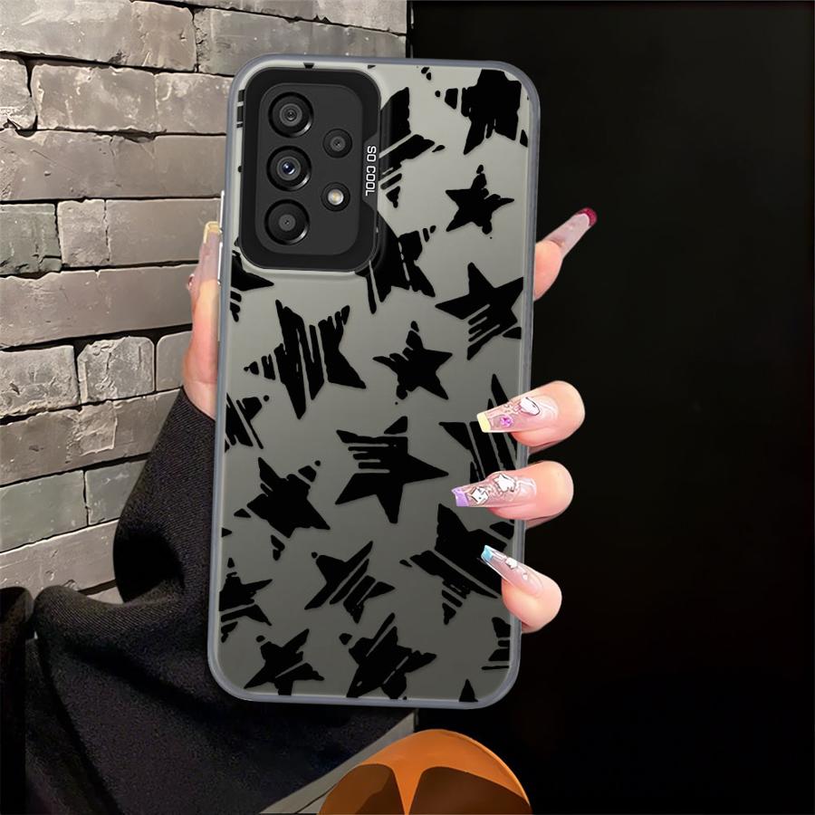 Soft Shell Case for Samsung Galaxy A26 A36 A55 A51 A56 A71 A35 A72 A73 A52 A53 A54 Five Pointed Star