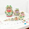 Yousheng 10Pcs/Set Vintage Russian Nesting Doll Handmade Wooden Matryoshka Doll 10 Layers Girl Stacking Toy Home Office Desktop Decoration Ornament