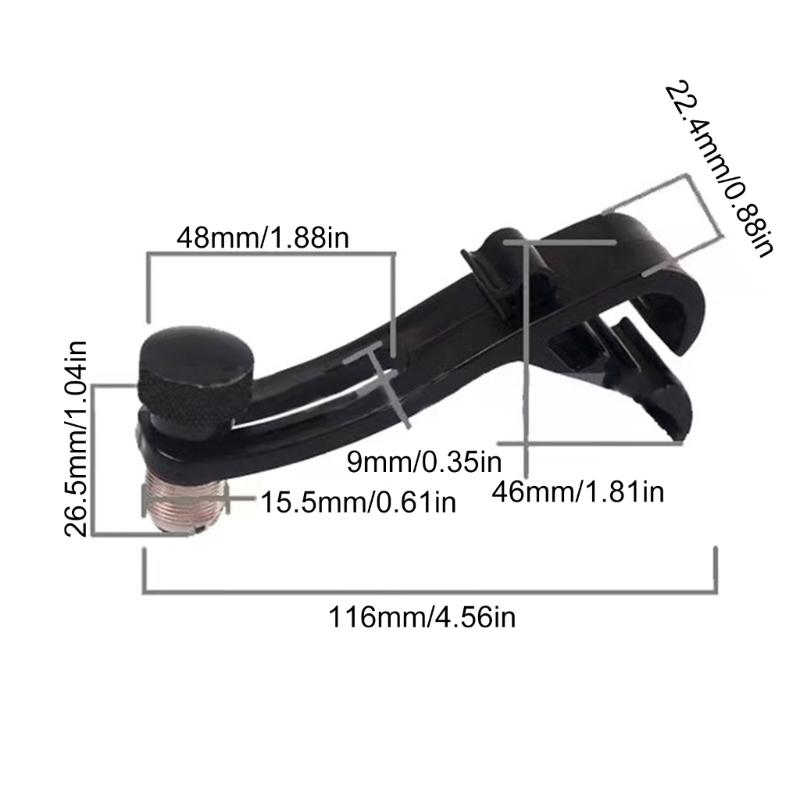 Drum Microphones Shockproof Clip Adjustable Mic Mount Clamps Drum Microphones Securing Clip Musical Instrument Supplies