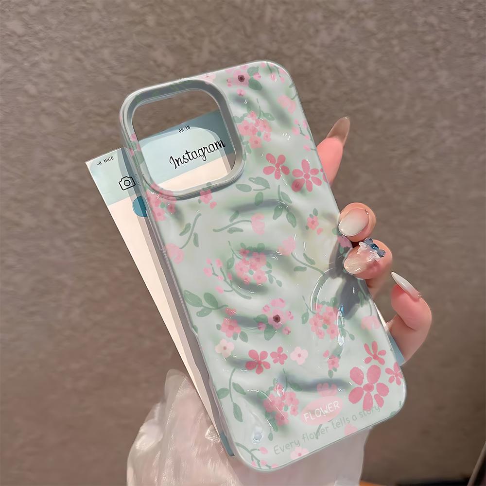 Anti-Scratch Floral Flower Silicone Case For Iphone 14 17 13 11 16 Plus 12 15 Pro Max Durable Protective Cover