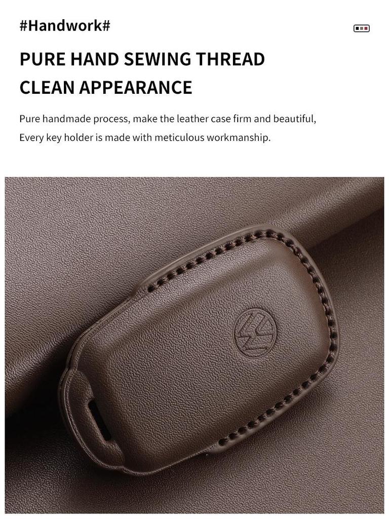 Volkswagen Schlüsselhüllen - Echtes Leder für Teramont, Tiguan L, Tayron, Sagitar, Tharu, Bora, Passat, Magotan und CC Modelle.