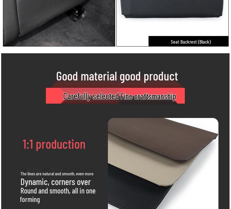 Mercedes-Benz E, C, GLC, and CLS-Class Seat Back Storage Organizer Clip W205 Rear Cover Plate.