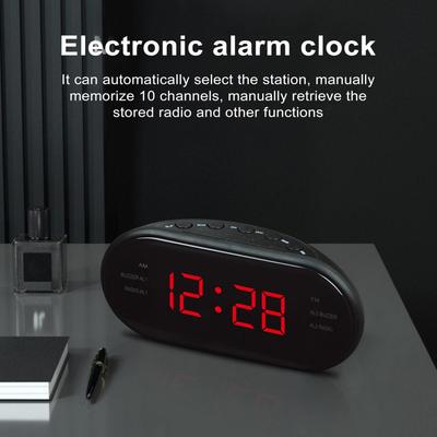 1 set Ceas cu alarmă electronic Radio Funcție de amânare Ceas cu afișaj digital cu LED pentru acasă dormitor birou