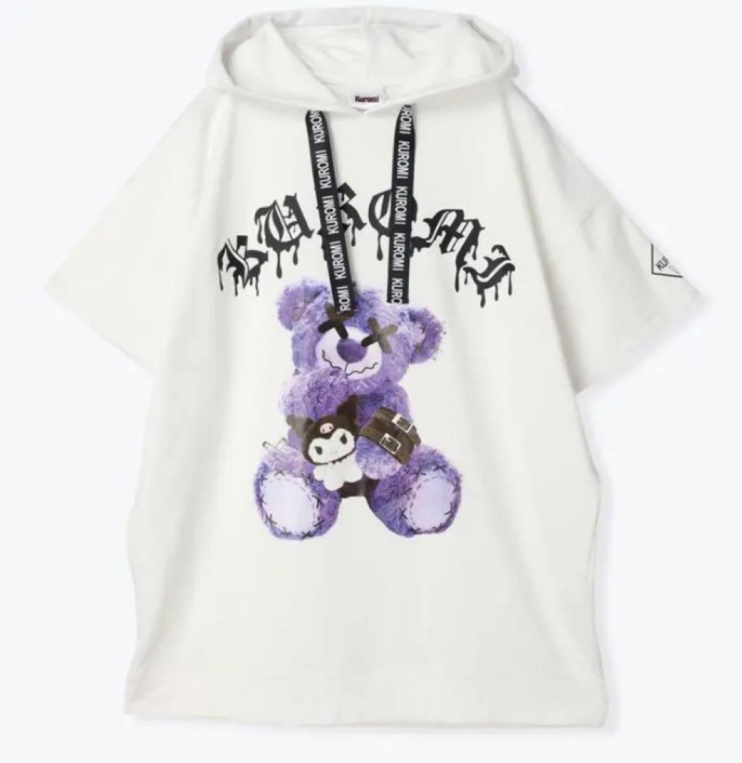 

[USED] Kuma, dreamy, cute bear, Sanrio, Kuromi hoodie, Gothic Lolita, punk, yamikawaii, sickly tunic, mass-produced landmine