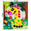 12 stk DIY Creative Cartoon Animal 3D EVA Thickened Sticker Puzzle Håndlaget tidlig læring pedagogiske leker for barn Barnegave