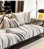 Chenille Striped Sofa Mat Four Seasons Universal Sofa Cushion Non-slip L-shaped Couch Cover Living Room Light Luxury Couch Mat