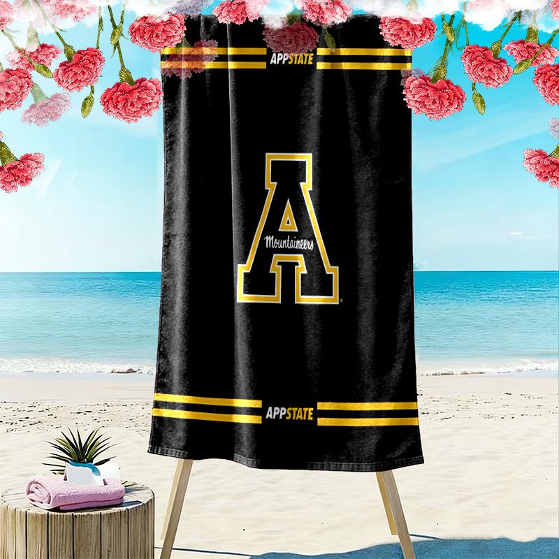 Appalachian State Mountaineers Print Beach Towel, Large Soft Quick Dry Towel for Beach Camping Swimming
