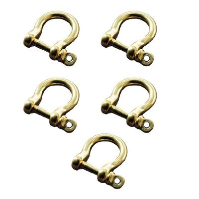 5Pieces Screw Brass Horse Shoe Clasps No Coating Fasteners for Clothing Accessories DIY Use