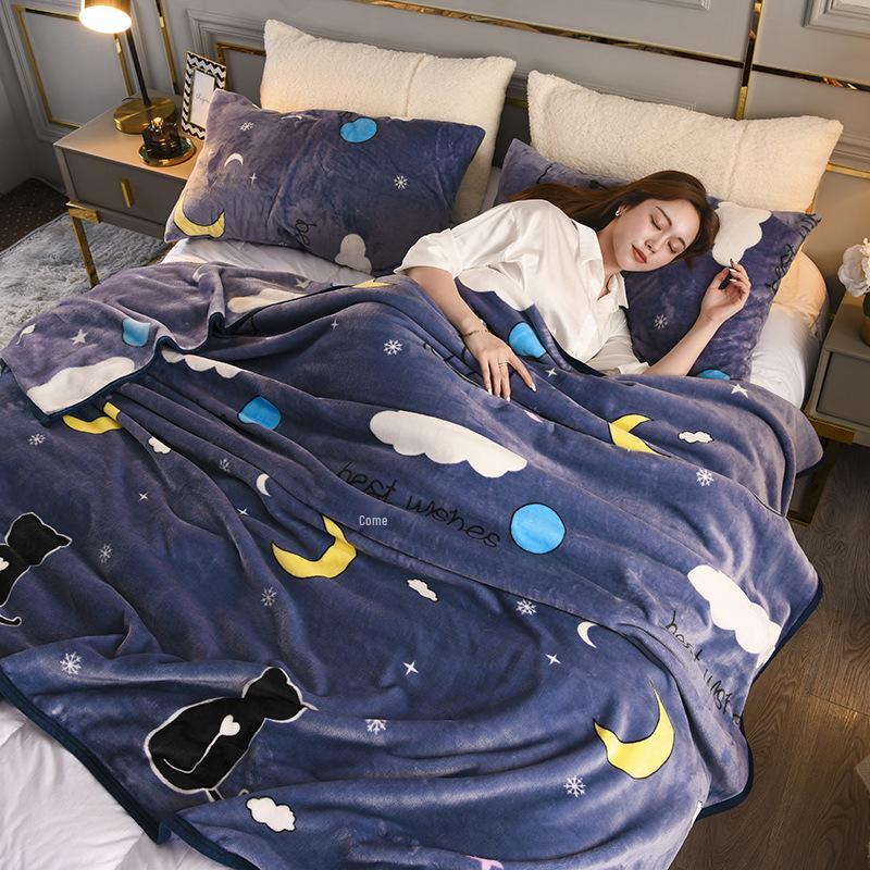 Flannel Winter Blanket - Single/Double, Bed Sheet, Nap, Air Conditioning, Gift Event