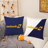 Travel Design S-Swissair Pillow Case Silky Short Plush With Invisible Zipper Dustproof Sofa Cushion Cover For Home Decor